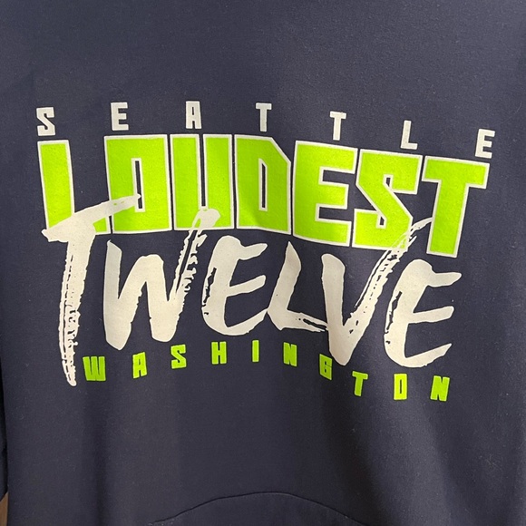 Seattle Loudest Twelve Navy Hoodie - Picture 3 of 5